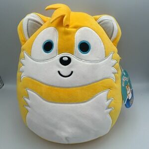 Sonic the‎ Hedgehog Squishmallows Plush 2 Tails 11" Sega Game Jazwares -NEW
